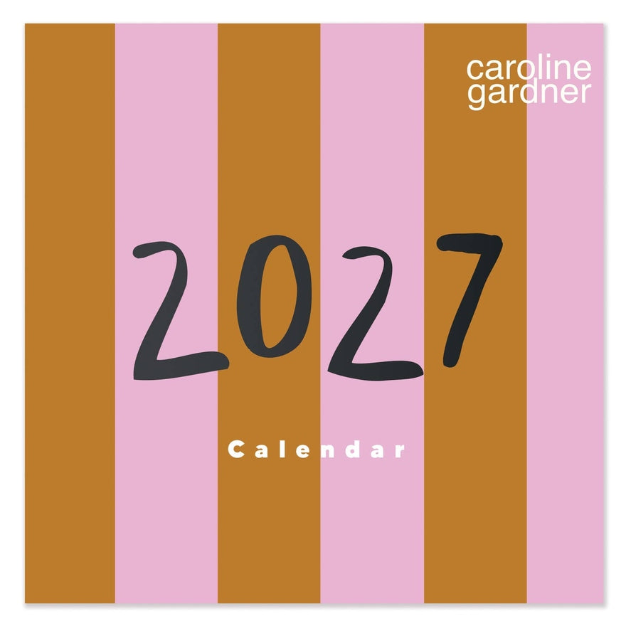 Caroline Gardner 2027 Stripes Square Calendar