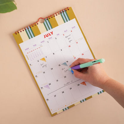 2027 Calendar | Checks & Stripes | A4