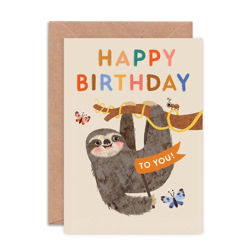 Kaart Sloth Birthday