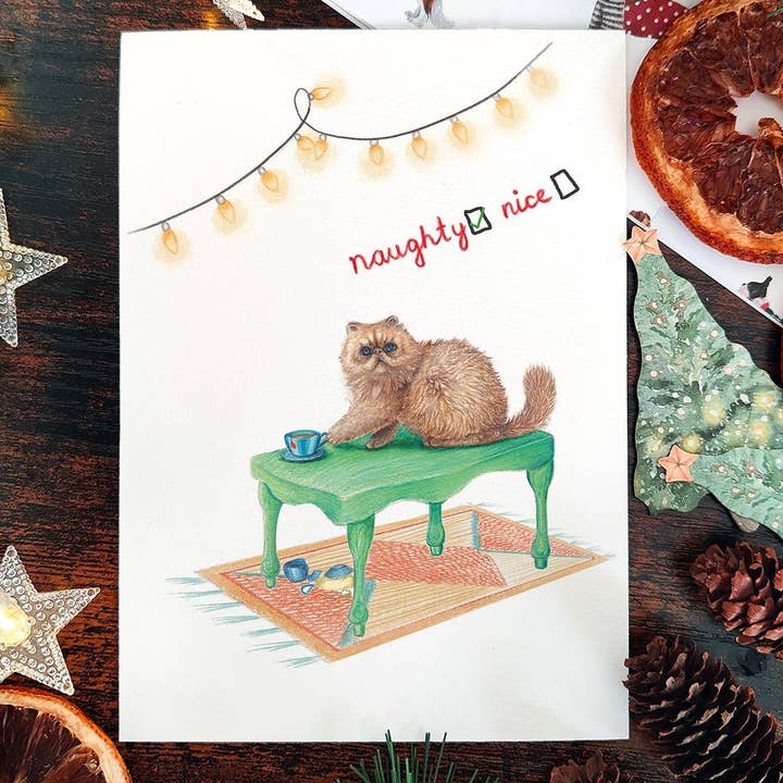 Kaart Naughty Grumpy Cat