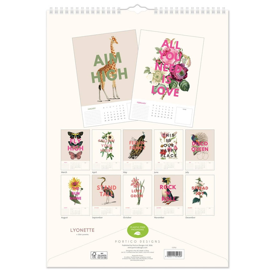 Lyonette Designs 2027 A3 Trend Calendar