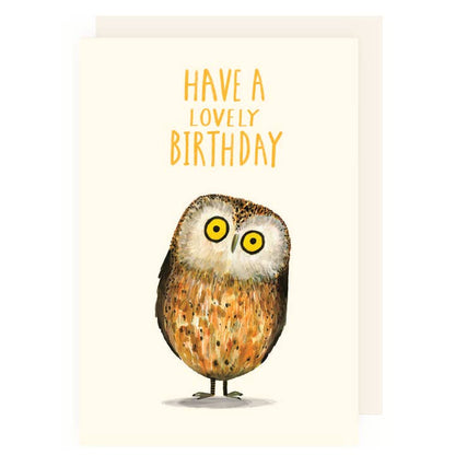Carte Joyeux anniversaire Chouette