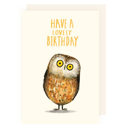 Carte Joyeux anniversaire Chouette