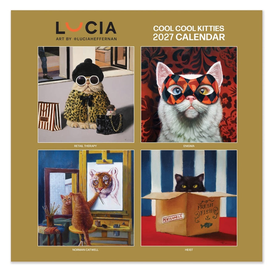 Lucia Heffernan 2027 Cool Cool Kitties Square Calendar