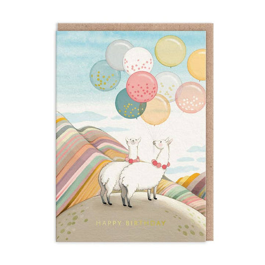 Carte Birthday Lamas