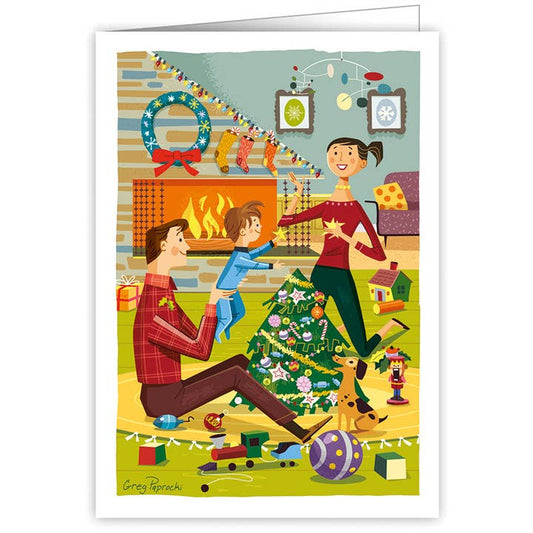 Kaart Family With Christmas