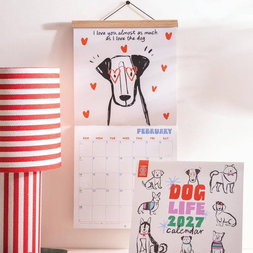 2027 Wall Calendar | Dog Life | Sunday Start