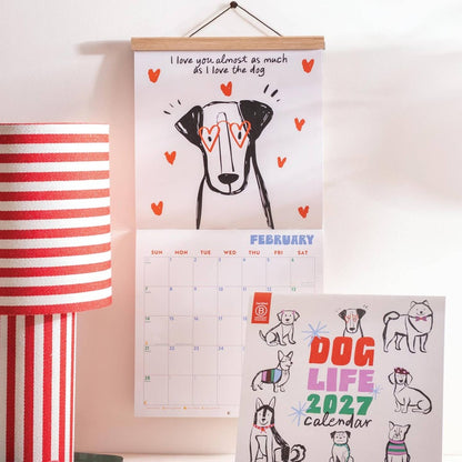 2027 Wall Calendar | Dog Life | Sunday Start