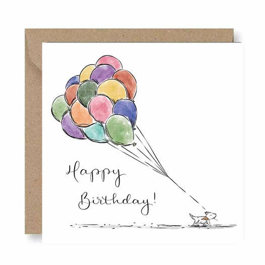 Kaart Happy Birthday | Ballonnen