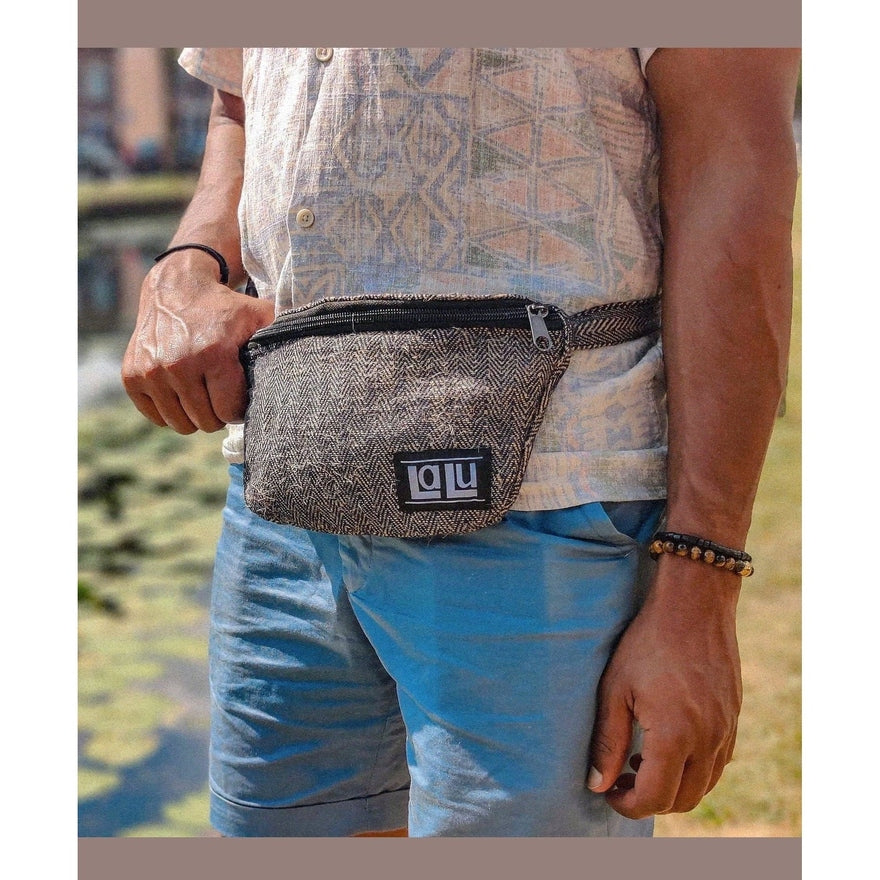 Alok Dark Fanny Pack | Organic Hemp and Cotton