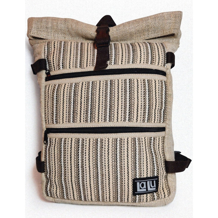 Basanti Stripe Backpack | Organic Hemp and Cotton