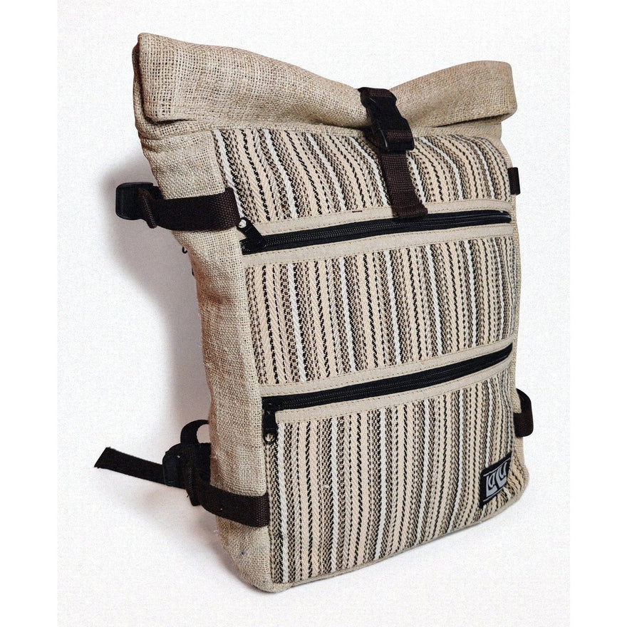 Basanti Stripe Backpack | Organic Hemp and Cotton