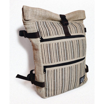 Basanti Stripe Backpack | Organic Hemp and Cotton