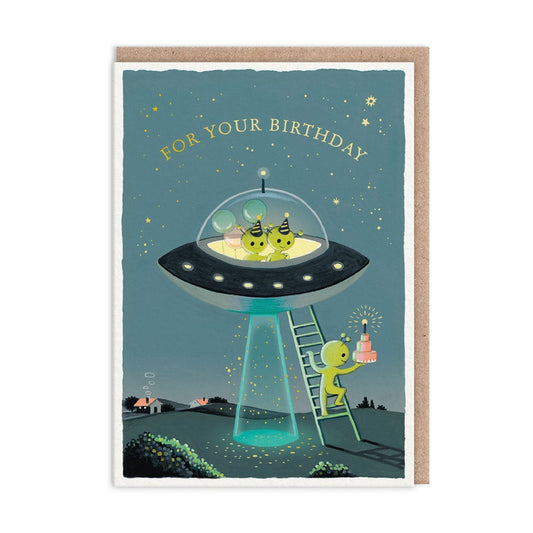 Kaart Alien Birthday