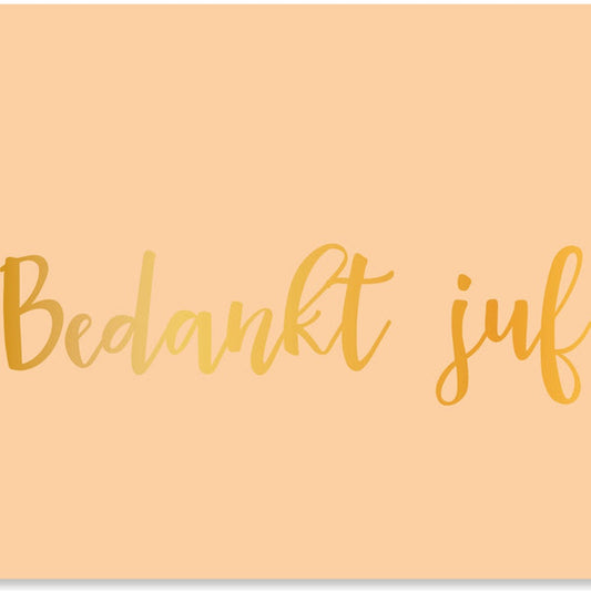 Kaart Bedankt Juf