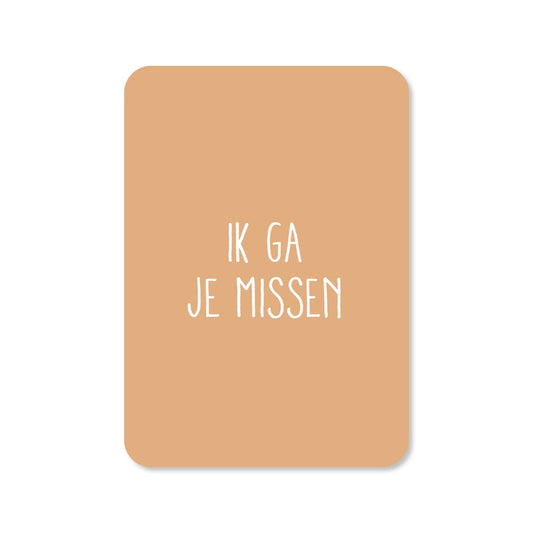 Carte je vais me manquer