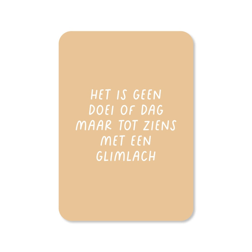 Kaart Tot Ziens Met Een Glimlach
