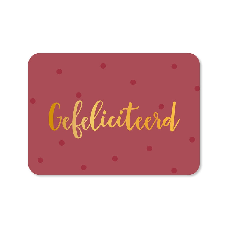 Kaart Gefeliciteerd | Stippen
