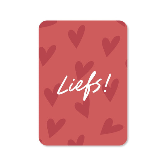 Kaart Liefs! | Hartjes