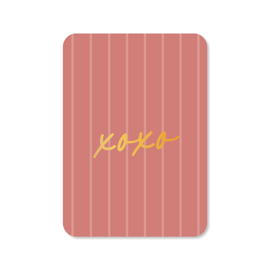 Kaart XOXO | Streepjes