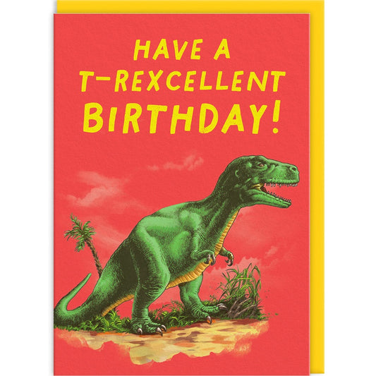 Kaart T-Rexcellent Birthday
