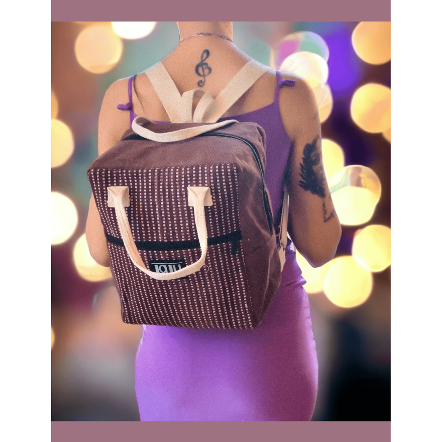 Ujala Purplish Red Backpack | Organic Cotton