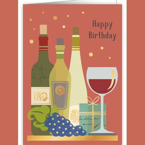 Kaart Happy Birthday | Wine