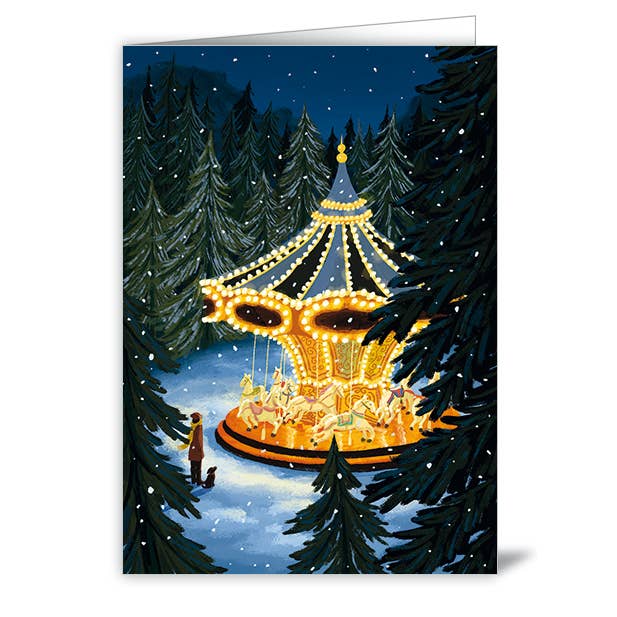 Kaart Merry-Go-Round In Forest