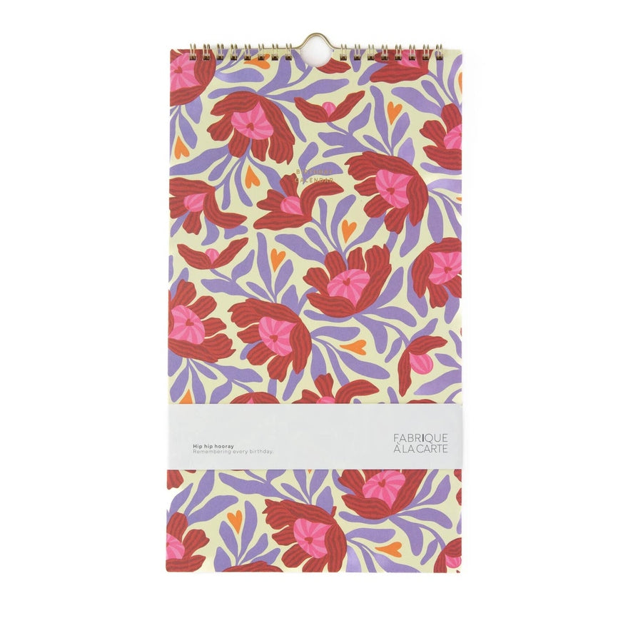 Verjaardagskalender Flower Beige