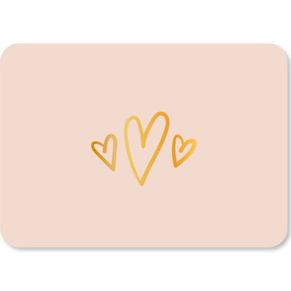 Carte Coeurs Foil d'or