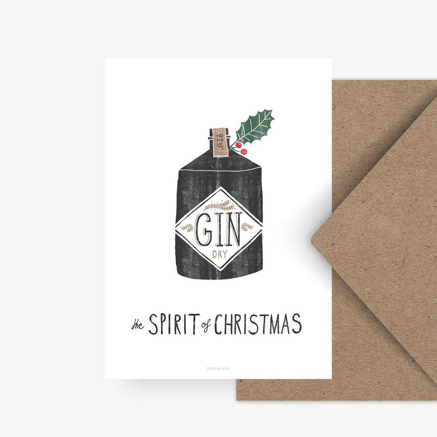 Kaart The Spirit Of Christmas | Gin
