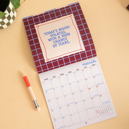 2027 Compact Wall Calendar | Perimenopausal Thoughts