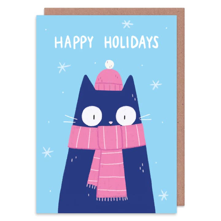 Kaart Warm Hat & Scarf Cat