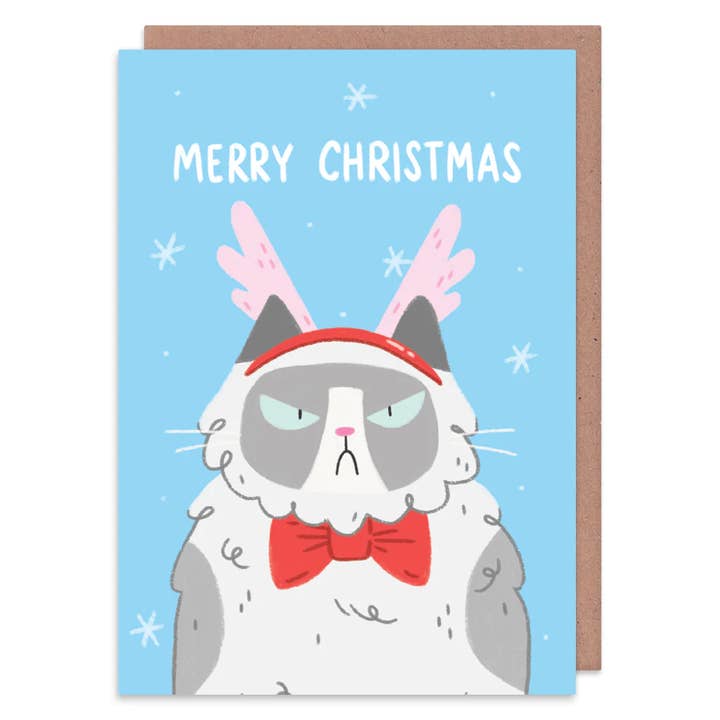 Kaart Grumpy Antlers Cat