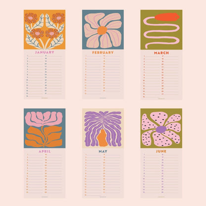 Undated Birthday Calendar | Les Fleurs