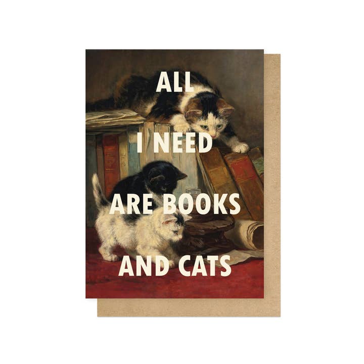 Kaart Books And Cats