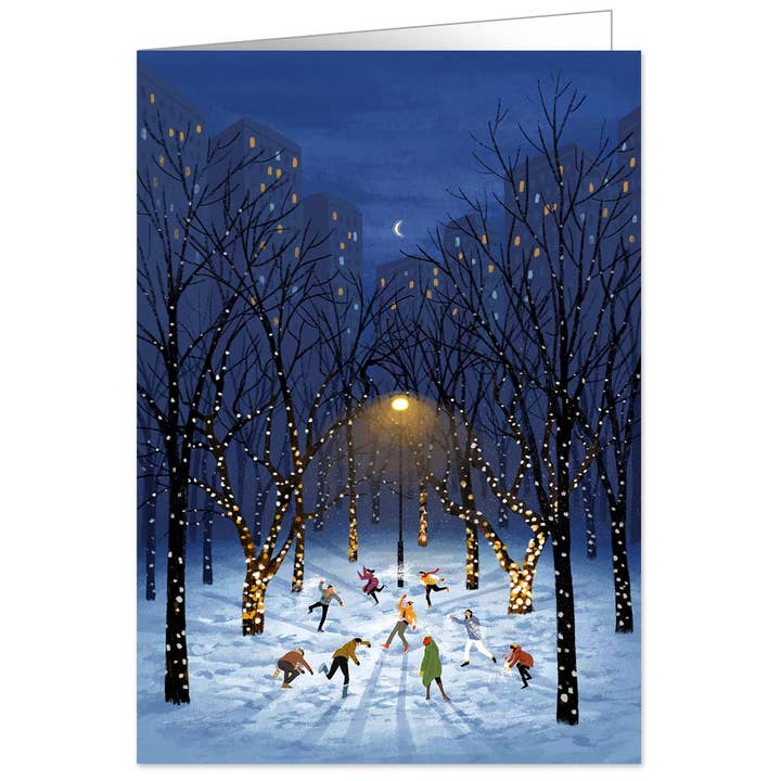 Kaart Snowball Fight At Night