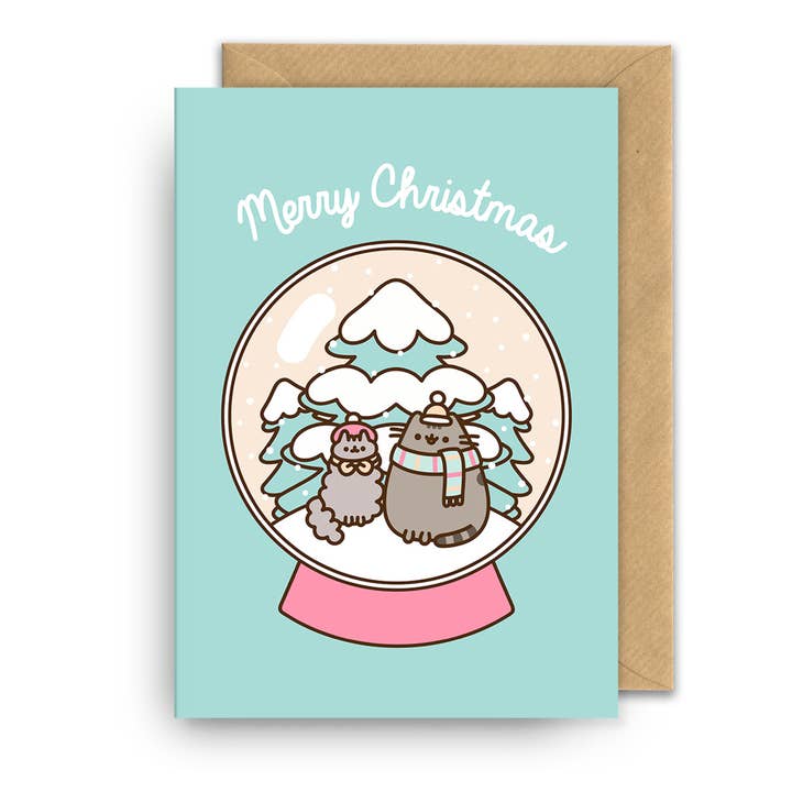 Kaart Snow Globe | Pusheen