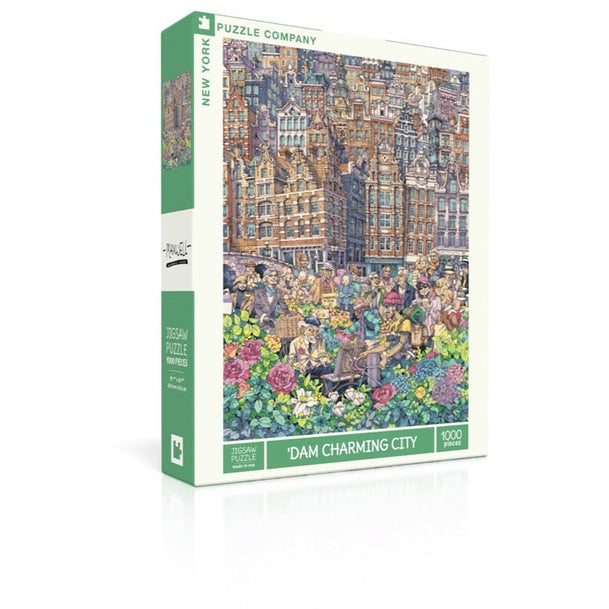 New York Puzzle Company Dam Charming City Puzzle 1000 pièces