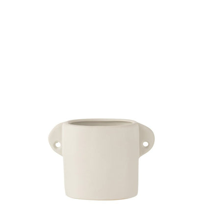 J-Line Pot Renaissance Keramiek Wit
