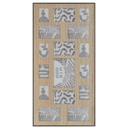 J-Line Fotokader Wanddeco/Deurhanger Naturel/Zwart Md