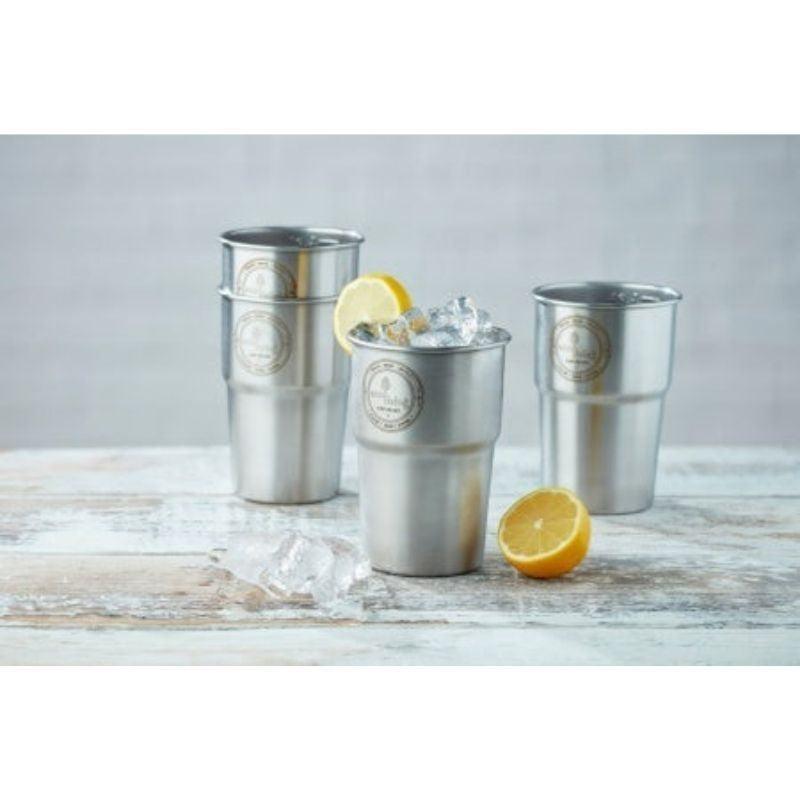 Ecoliving | British Stainless Steel | Bekers | 4 PAK